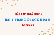 Bài 1 trang 54 SGK Hoá 8: Định luật bảo toàn khối lượng